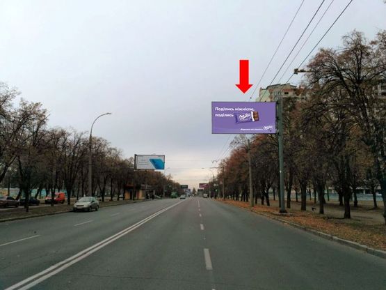 Фото рекламной плоскости по адресу Героев Сталинграда пр., 169, в сторону пр. Ландау