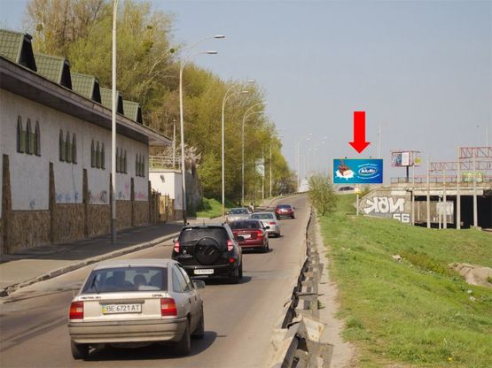 Фото рекламної площини за адресою Железнодорожное шоссе / Тимирязевская ул., выезд на Надднепрянское шоссе