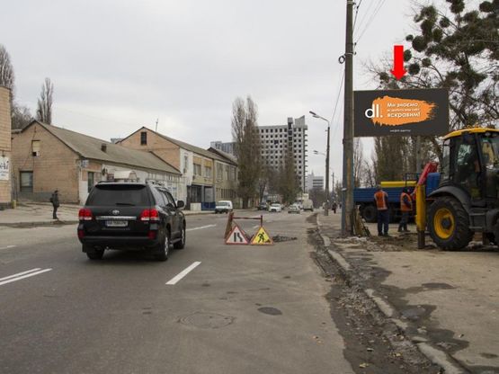 Фото рекламной плоскости по адресу Железнодорожное шоссе, 47, в сторону супермаркета "Велика Кишеня", Бойчука ул. (бывш. Киквидзе ул.)