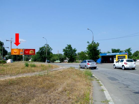 Фото рекламної площини за адресою Шептицкого ул. (бывш. Луначарского ул.) (въезд в Русановские сады), левый