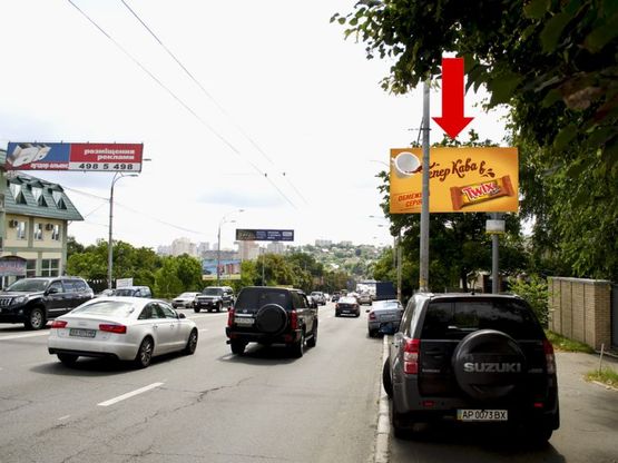 Фото рекламной плоскости по адресу Лобановского пр. (бывш. Краснозвездный пр.), 98, в сторону Кировоградская ул.