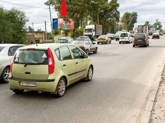 Фото рекламной плоскости по адресу Кольцевая дорога, перед Жулянским мостом над железной дорогой, в сторону Победы пр.
