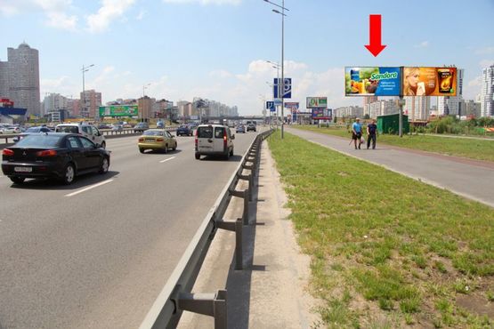 Фото рекламной плоскости по адресу Бажана пр., ст. м. "Позняки", левый, в сторону ст. м. "Позняки"