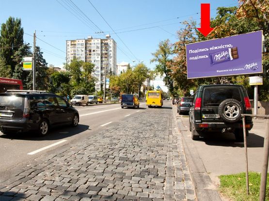 Фото рекламної площини за адресою Мельникова ул., 10, в сторону ст. м. "Дорогожичи"