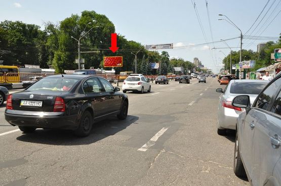 Фото рекламной плоскости по адресу Победы пр., 35, ст. м. "Политехнический институт", в сторону ст. м. "Шулявская"