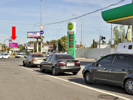 Фото рекламной плоскости по адресу Электриков ул. / Межигорская ул., в сторону Оболони, мост Московский