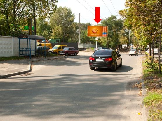 Фото рекламної площини за адресою Отрадный пр., 46А, напротив, возле АЗС WOG, в сторону Борщаговская ул.