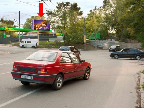 Фото рекламной плоскости по адресу Отрадный пр., 46А, напротив, возле АЗС WOG,, в сторону Кольцевая дорога