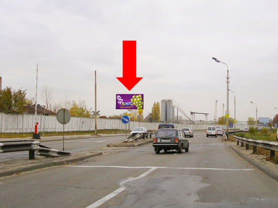 Фото рекламної площини за адресою Воздухофлотский пр., 50м до жд переезда, в сторону Вишневого
