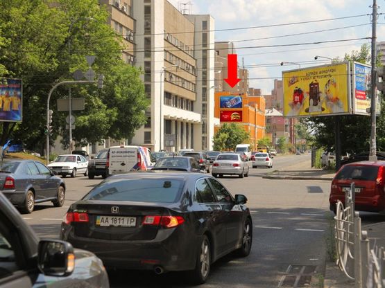 Фото рекламної площини за адресою Малевича ул. (бывш. Боженка ул.), 31, фасад, верхний, в сторону ст. м. "Лыбидская"