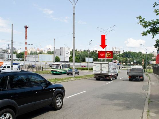 Фото рекламной плоскости по адресу Саперно-Слободская ул., выезд со стороны Науки пр. на ул. Саперно-Слободскую