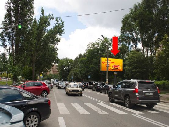 Фото рекламной плоскости по адресу Голосеевская ул., 12, в сторону Голосеевская пл.
