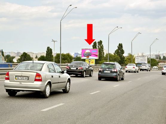 Фото рекламної площини за адресою Промышленная ул., мост Южный , в сторону ст. м. "Славутич"