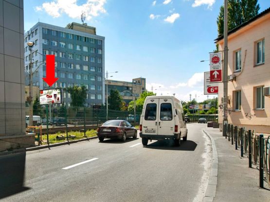 Фото рекламной плоскости по адресу Жилянская ул., 97, в сторону Борщаговская ул.