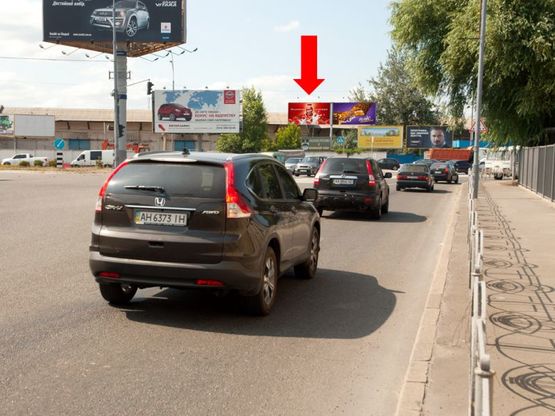 Фото рекламной плоскости по адресу Межигорская ул. / Электриков ул., левый, в сторону Оболони