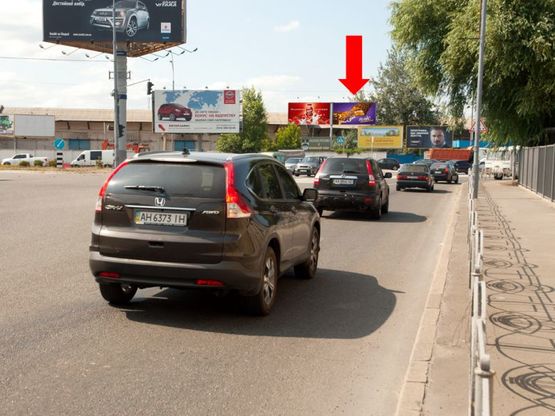 Фото рекламной плоскости по адресу Межигорская ул. / Электриков ул., правый, в сторону Оболони