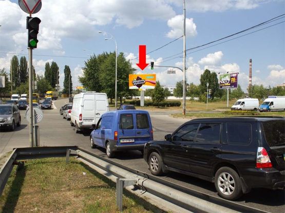 Фото рекламной плоскости по адресу Полярная ул. / Богатырская ул., в сторону супермаркета "Leroy Merlin", Шевченка пл.