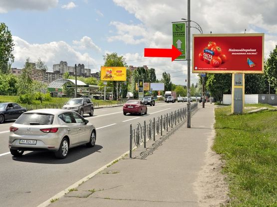 Фото рекламной плоскости по адресу Кировоградская ул., 40, в сторону Лобановского пр. (бывш. Краснозвездный пр.)