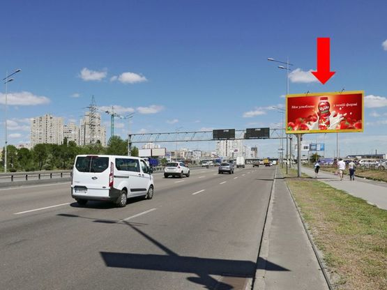 Фото рекламной плоскости по адресу Бажана пр., 30, в сторону Харьковская пл.