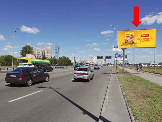 Фото рекламной плоскости по адресу Бажана пр., 30, ст. м. "Позняки", в сторону Харьковская пл.