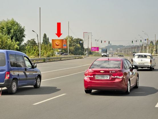 Фото рекламной плоскости по адресу Григоренко пр. / Тепловозная ул. / Дарницкое шоссе, в центр