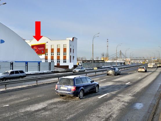 Фото рекламной плоскости по адресу Набережно-Рыбальская ул., возле теннисных кортов, в сторону в сторону в сторону моста Московского