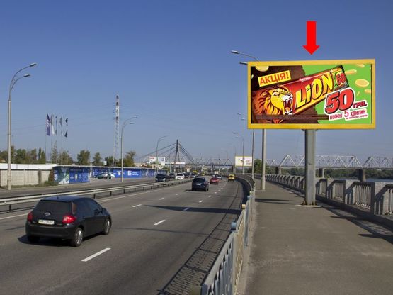 Фото рекламної площини за адресою Набережно-Рыбальская ул., 770м от мост Подольско-Воскресенский, в сторону мост Московский