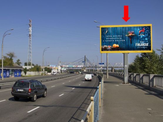 Фото рекламной плоскости по адресу Набережно-Рыбальская ул., 900м от мост Подольско-Воскресенский, в сторону мост Московский