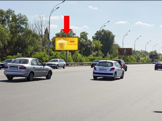 Фото рекламної площини за адресою Дарницкое шоссе / мост Дарницкий, 50м от Григоренка пр., в сторону мост Дарницкий