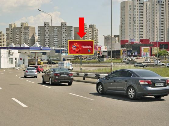 Фото рекламної площини за адресою Бажана пр. / Григоренка пр., ст.м. "Позняки", съезд с Григоренка пр. на Бажана пр.