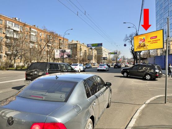 Фото рекламной плоскости по адресу Лобановского пр. (бывш. Краснозвездный пр.), 56, перед перекрестком сГоловка ул., в сторону Демеевская пл. (бывш. Московская пл.)