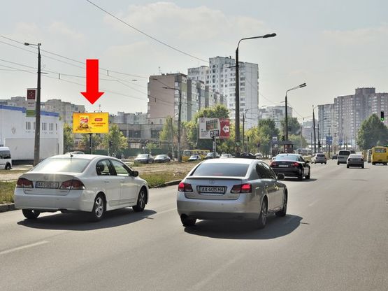 Фото рекламной плоскости по адресу Тростянецкая ул. / Вербицкого ул., в сторону Ревуцкого ул.