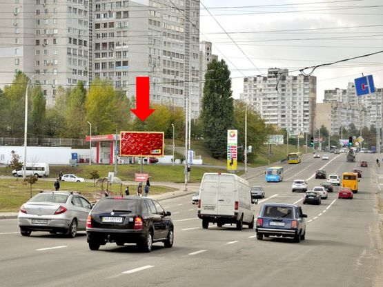 Фото рекламної площини за адресою Полярная ул., 10, напротив магазина "АТЛ", в сторону Шевченка пл.