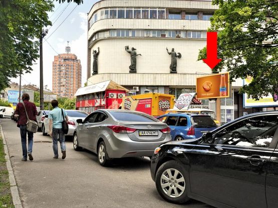 Фото рекламної площини за адресою Сечевых Стрельцов ул. (бывш. Артема ул.), 1/ 5, Львовская пл., заезд на Бульварно-Кудрявская ул. (бывш. Воровского ул.), Ярославов Вал ул.