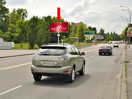 Фото рекламной плоскости по адресу Кировоградская ул., 38/58, напротив, после поворота на Изюмскую ул., в сторону Лобановского пр. (бывш. Краснозвездный пр.)