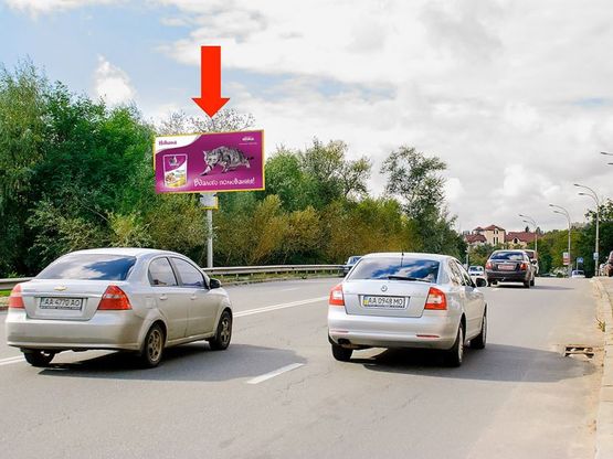 Фото рекламной плоскости по адресу Кировоградская ул., 76, напротив, в сторону Лобановского пр. (бывш. Краснозвездный пр.)