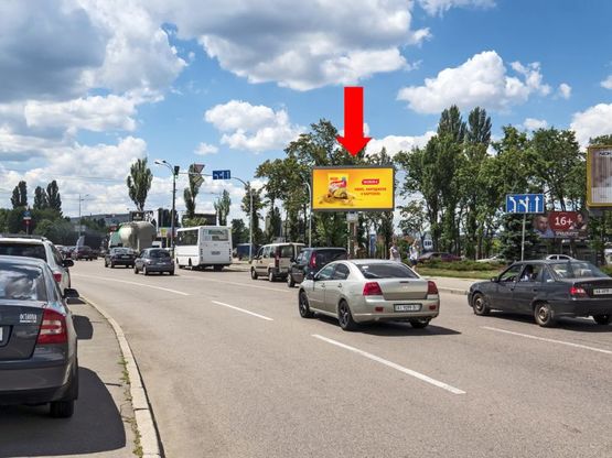 Фото рекламної площини за адресою Харьковское шоссе, 201-203, угол дома, разделитель, в сторону ст. м. "Харьковская"