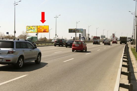 Фото рекламной плоскости по адресу Бажана пр., 150м от Заречная ул., в сторону мост Южный, правая