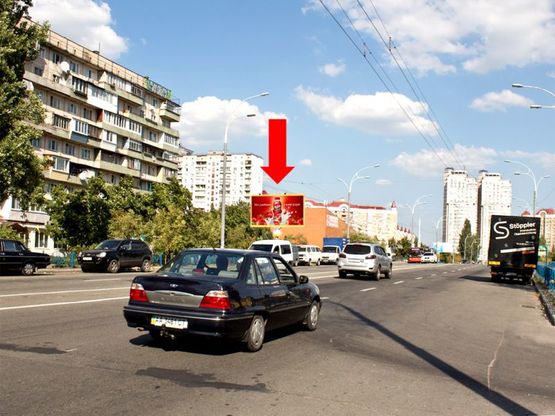 Фото рекламной плоскости по адресу Архипенка ул. (бывш. Залки ул.), 3, напротив супермаркета "Сильпо", в сторону Героев Сталинграда пр.