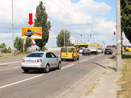 Фото рекламной плоскости по адресу Драйзера ул., 21, возле супермаркета "Сильпо", в сторону Бальзака ул.