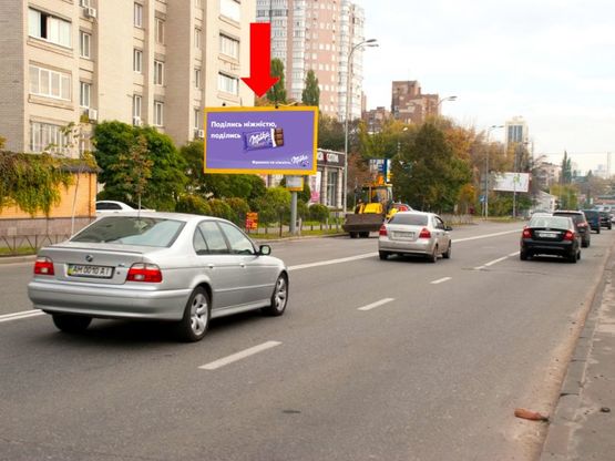 Фото рекламної площини за адресою Малевича ул. (бывш. Боженка ул.), 83, в сторону ст. м. "Лыбедская"