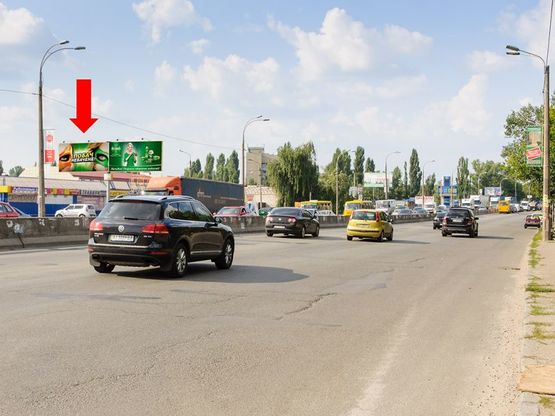 Фото рекламної площини за адресою Палладина пр., 220м до поворота на Булаховского ул., левый, в сторону Городская ул.