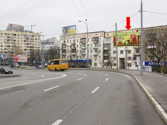 Фото рекламной плоскости по адресу Воздухофлотский пр., выезд с моста на Победы пр., в сторону Победы пл., в центр