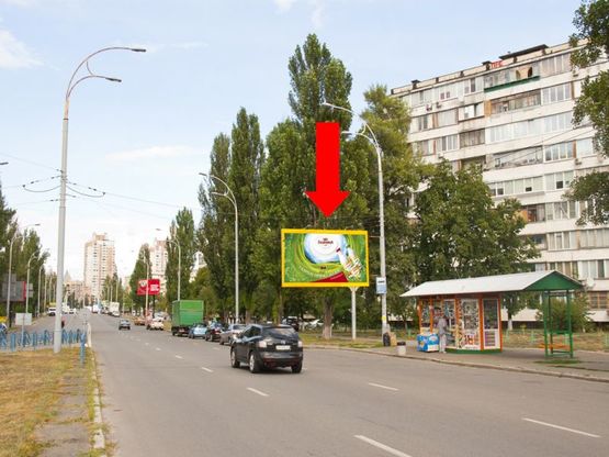 Фото рекламной плоскости по адресу Малиновского ул., 28, в сторону Героев Сталинграда пр.