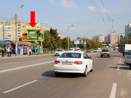 Фото рекламної площини за адресою Маяковского пр., 26, возле универсама "Фестивальный", в сторону Сабурова ул.