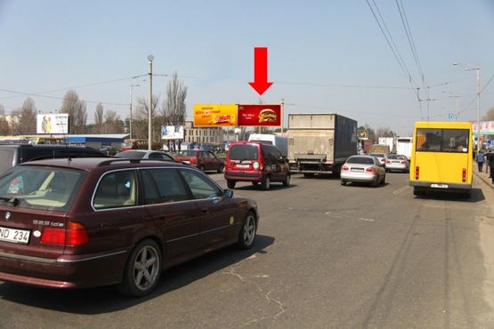 Фото рекламной плоскости по адресу Кольцевая дорога, разделитель, напротив супермаркетов "Ашан", "Эльдорадо", в сторону Победы пр., правая