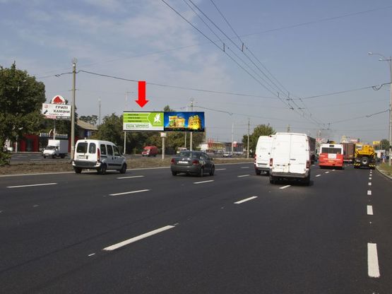 Фото рекламної площини за адресою Кольцевая дорога, разделитель, возле супермаркета "Billa", в сторону Победы пр., левая