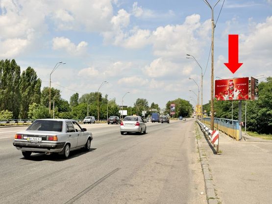 Фото рекламной плоскости по адресу Одесская пл., мост, в сторону Кольцевой дороги, супермаркета "METRO", "Эпицентр"