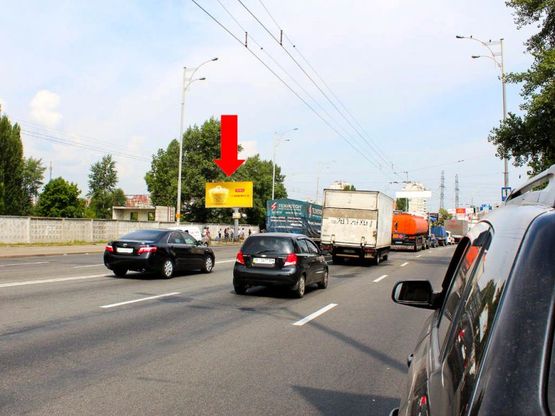 Фото рекламної площини за адресою Братиславская ул., 3, возле рынка "ж/ м "Троещина"", в сторону Ватутина пр.