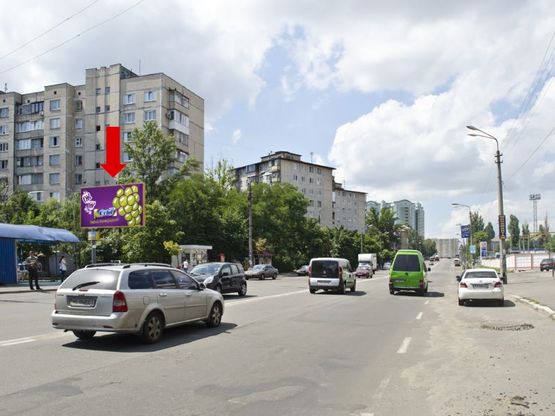 Фото рекламной плоскости по адресу Васильковская ул., 17, возле супермаркета "Велика Кишеня", в сторону ст. м. "Васильковская"